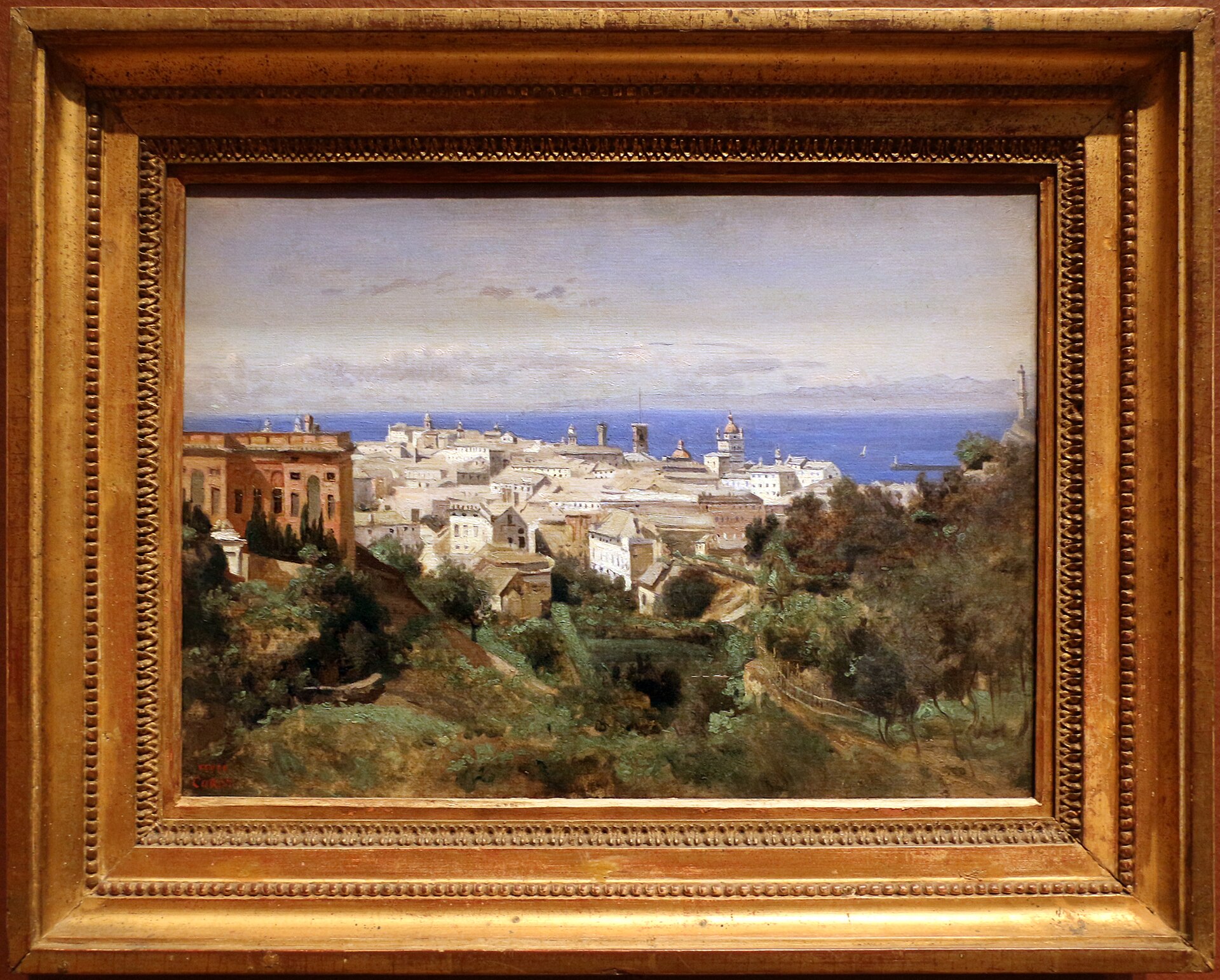 Corot's 1834 view of Genoa, the maritime republic served by the Banco di San Giorgio