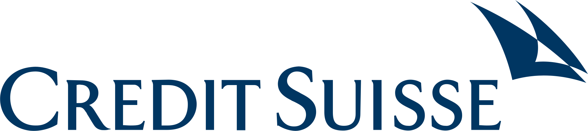 The Credit Suisse wordmark logo used until its 2023 acquisition by UBS