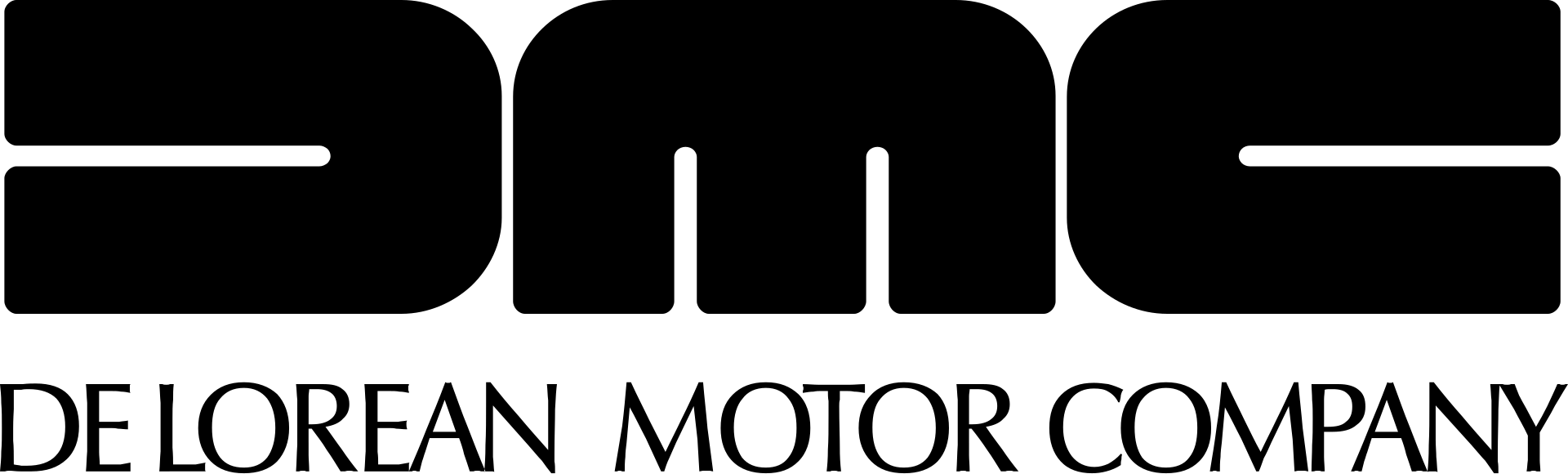 The DeLorean Motor Company DMC eagle logo.
