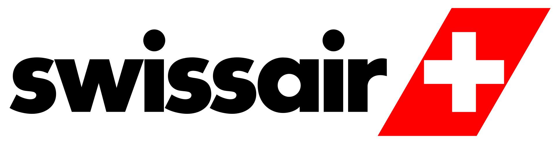 The Swissair logo with the Swiss cross; the airline was grounded in 2001.
