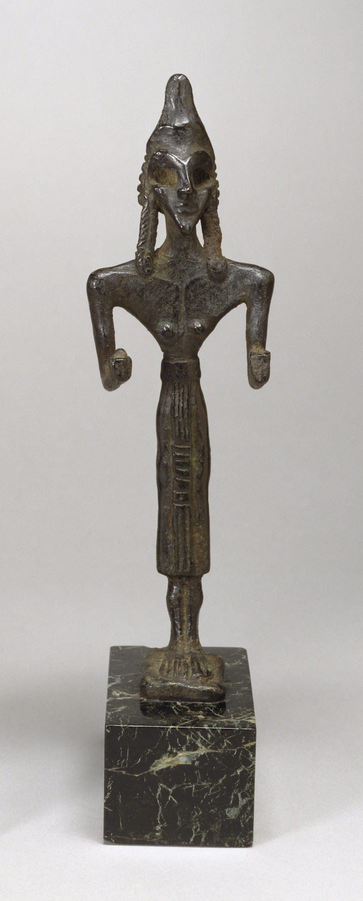 Cast bronze votive figurine of the goddess Anat, ancient Syria, Walters Art Museum