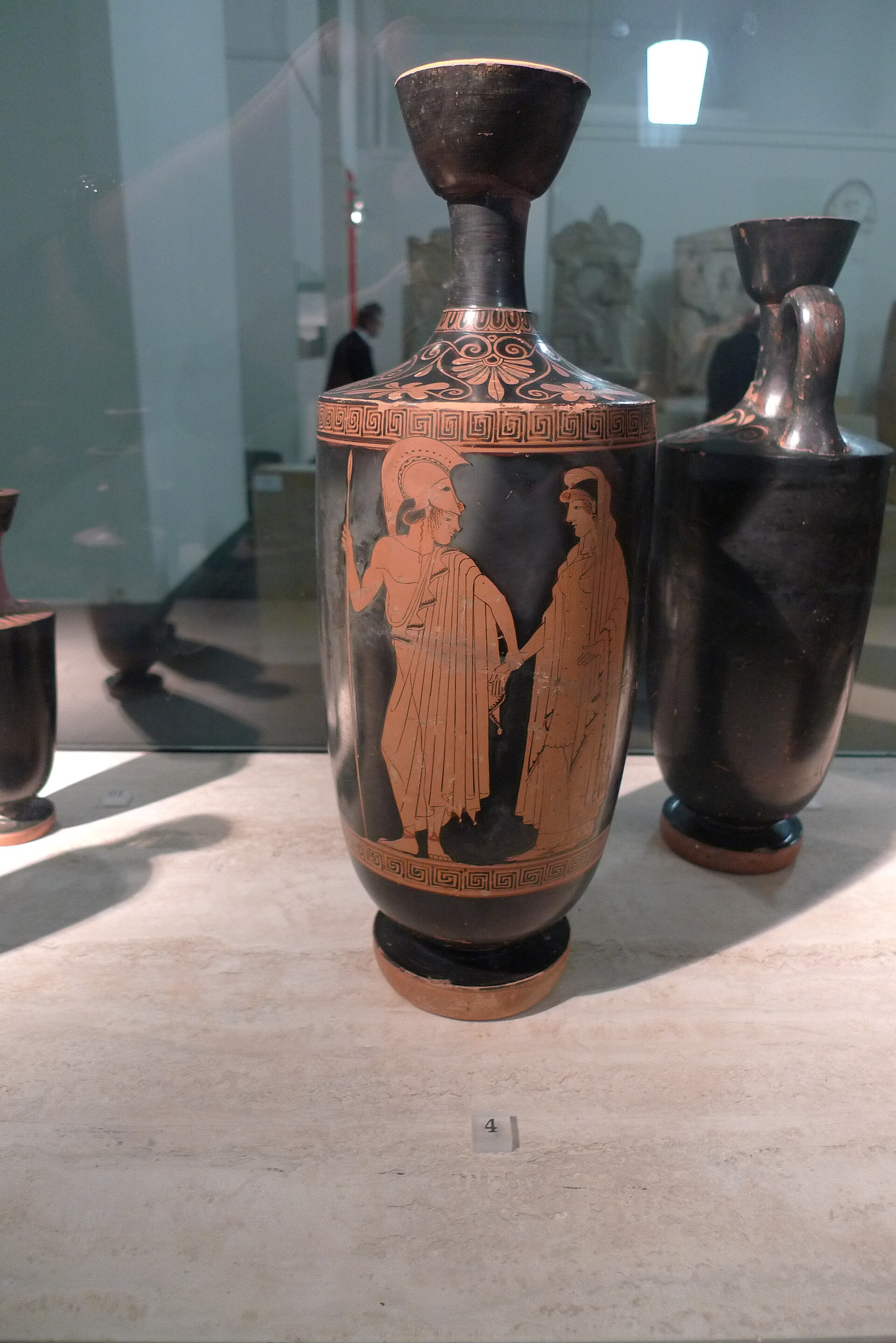 Red-figure Greek pottery depicting Ares, Pergamon Museum, Berlin