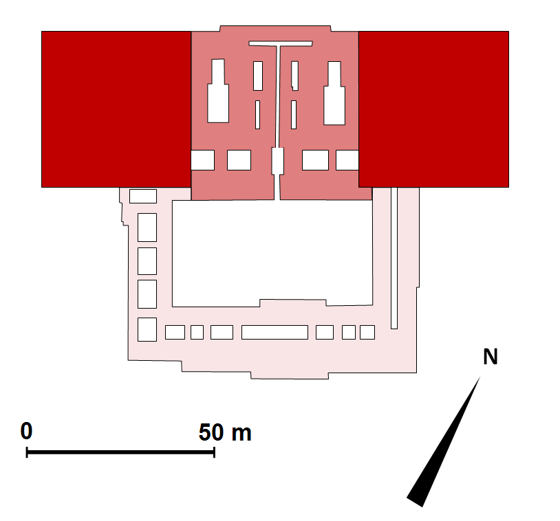 Plan of the twin temples and ziggurats of Anu and Adad in the city of Assur