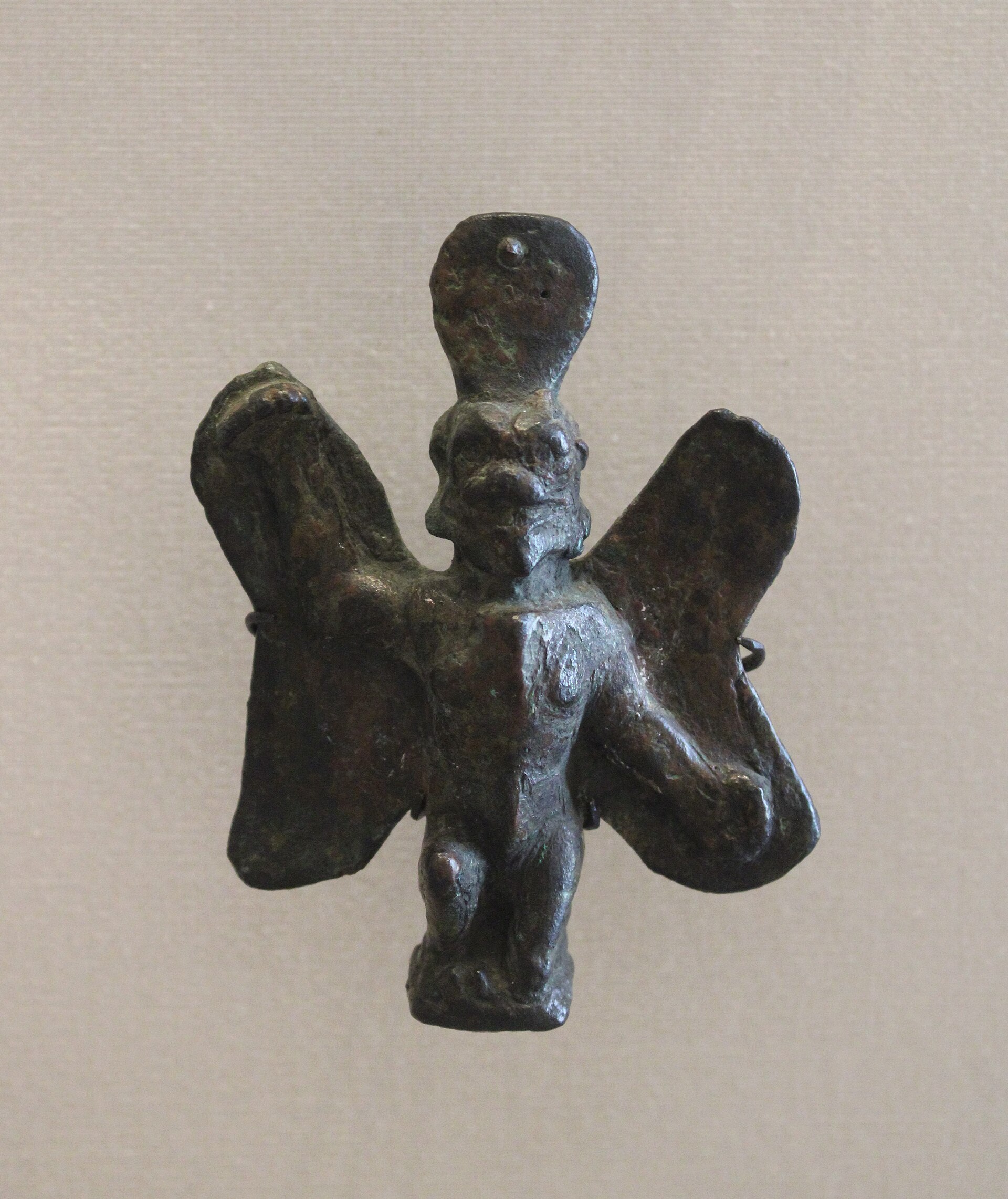 Bronze statuette of the Mesopotamian underworld demon Pazuzu, early 1st millennium BCE, Louvre AO 6692