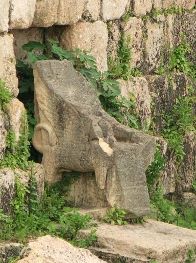 The Astarte throne at the Temple of Eshmun, Bustan el-Sheikh, Sidon