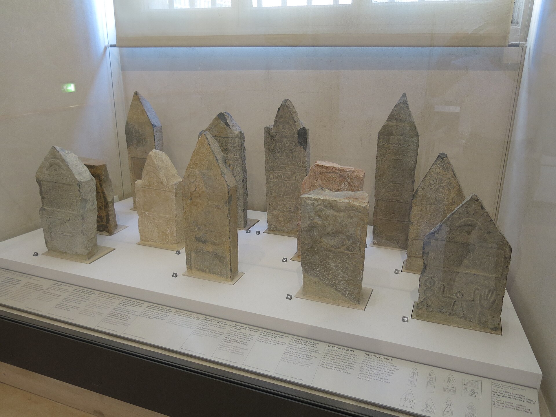Punic funerary stelae from the Tophet sacrificial precinct of Carthage, Louvre Museum
