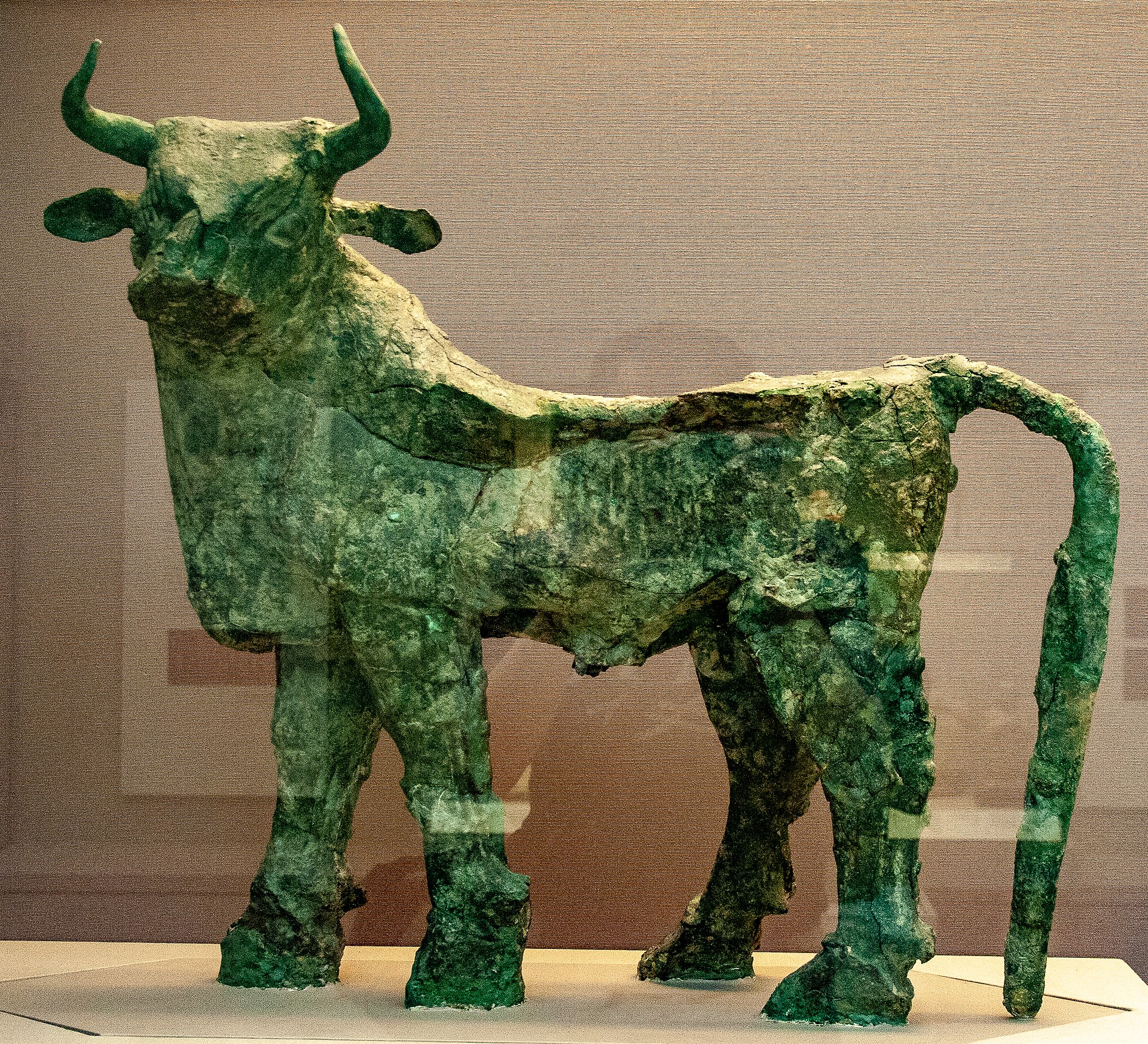 Copper-alloy bull figure from the temple of Ninhursag at Tell al-Ubaid
