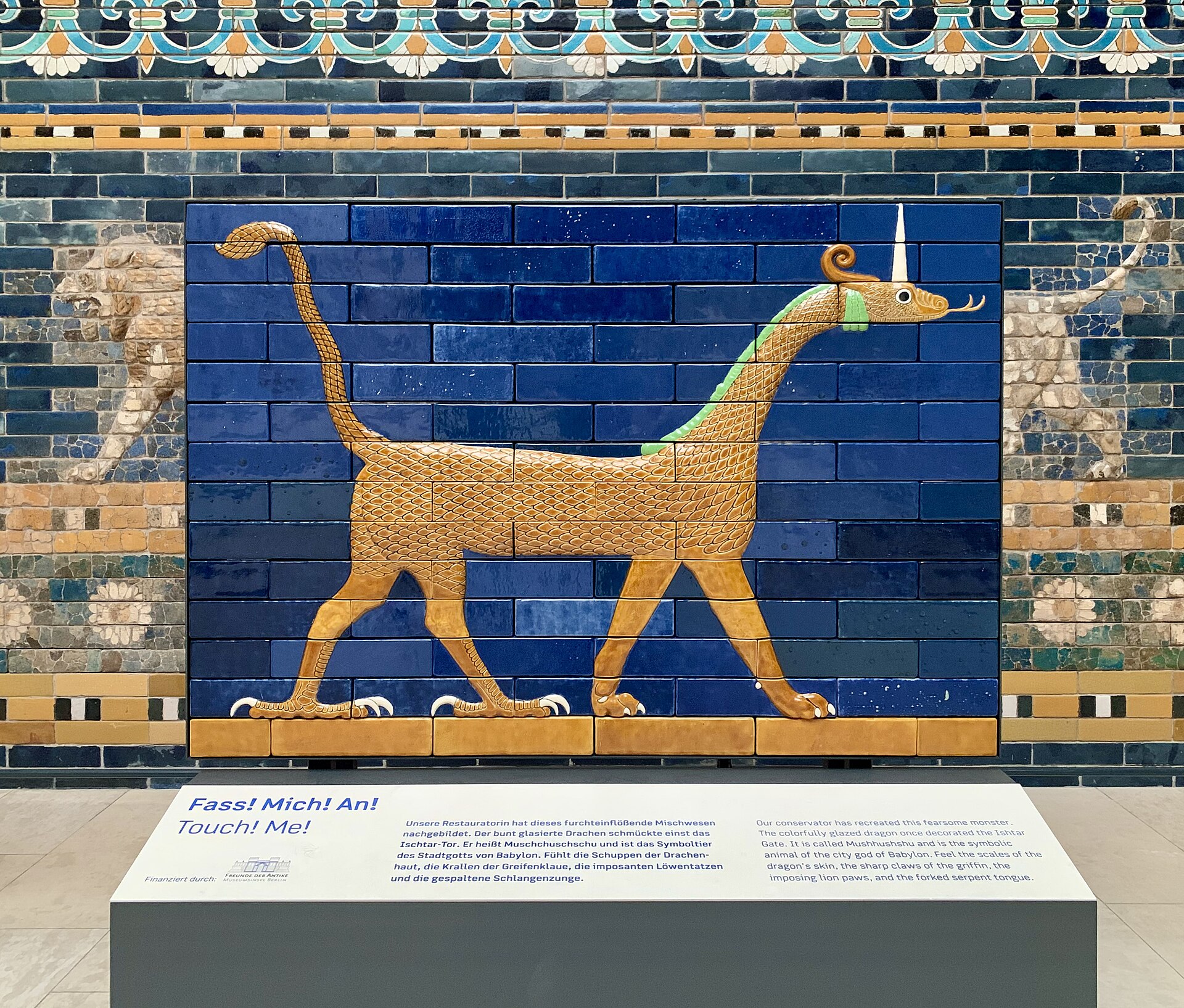 Mushhushshu dragon panel from the Ishtar Gate of Babylon, Pergamon Museum