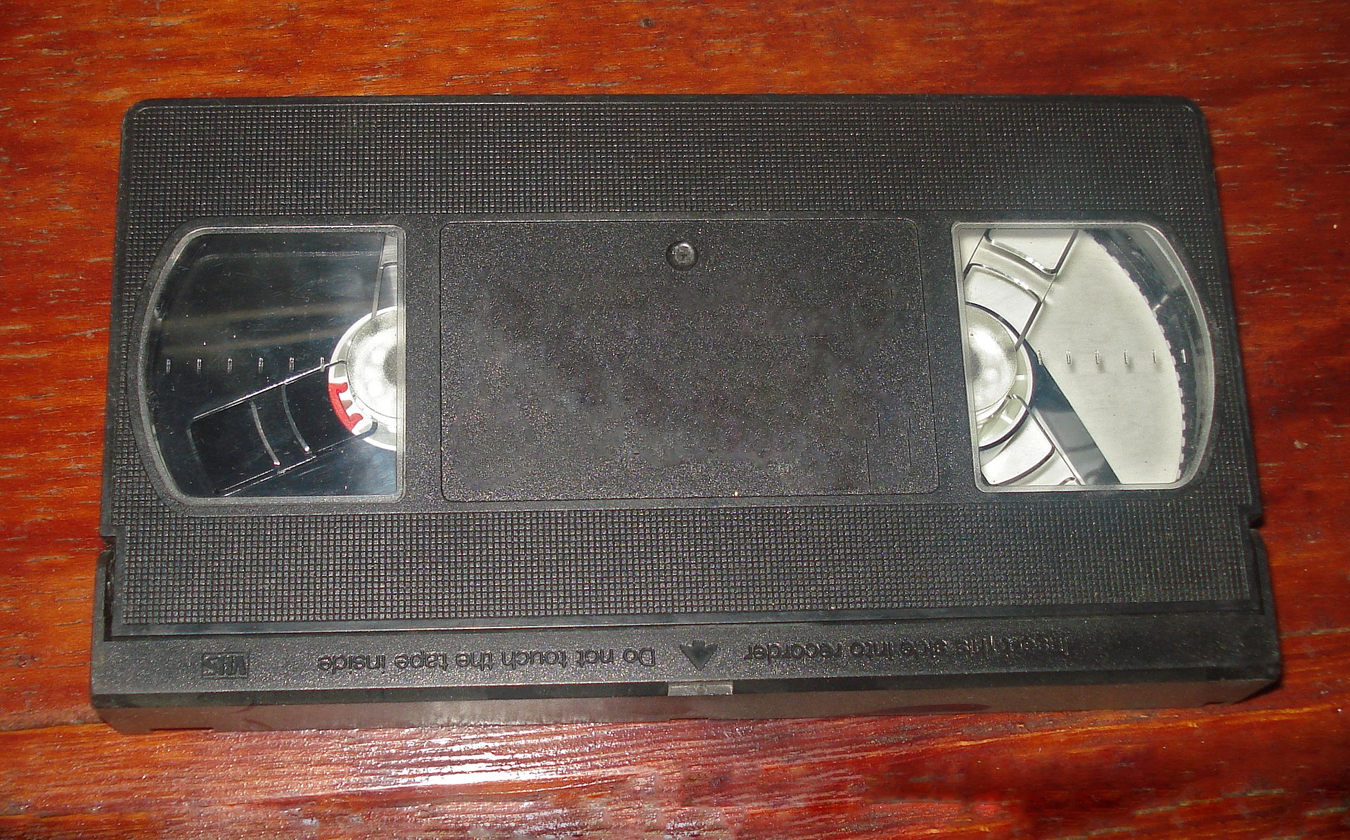 A VHS videocassette