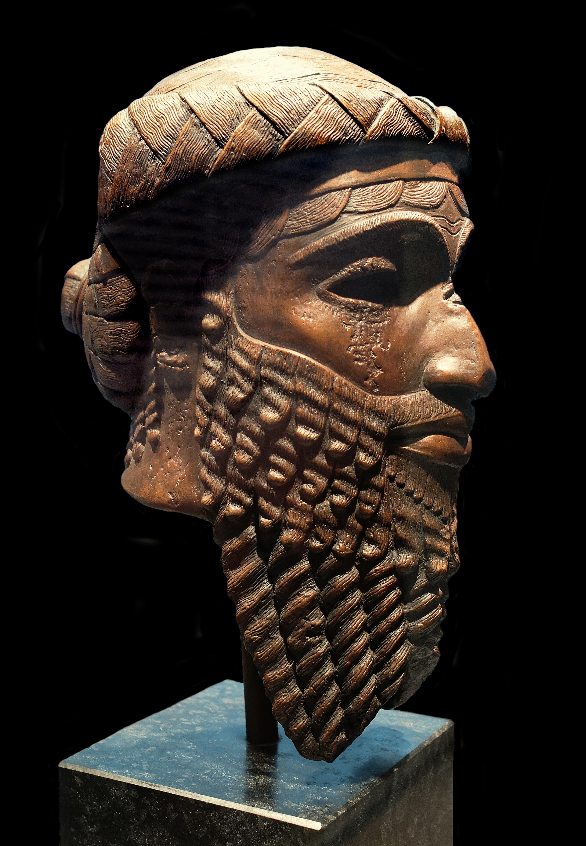 Bronze head of an Akkadian ruler from Nineveh, possibly Sargon or Naram-Sin