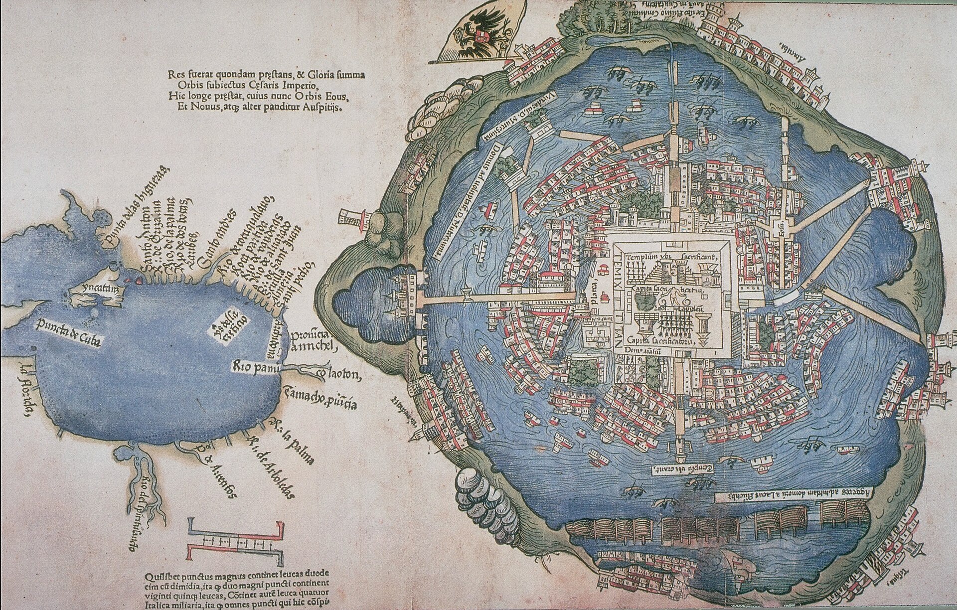 The 1524 Nuremberg woodcut map of Tenochtitlan, the first European image of the city